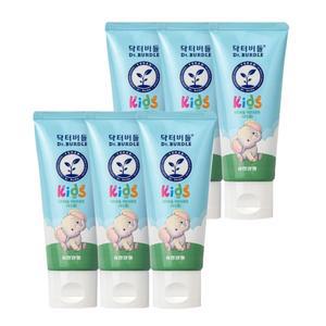 유한양행 닥터버들 불소함유 키즈 어린이 치약 포도향 60g 6개