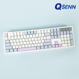 QSENN Q104 PBT 유무선 기계식 키보드 블루퍼플 퍼플축V1