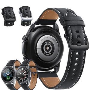 삼성 갤럭시 시계 3 용 22mm 20mm 가죽 팔찌 Amazfit GTR GTS 4 3 2 Huawei GT 용 시계 밴드 용 41 45mm 46