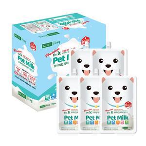 닥터케이 무항생제 프리미엄 펫밀크 150ml 15개 전연령 강아지 고양이 애견 우유 분유