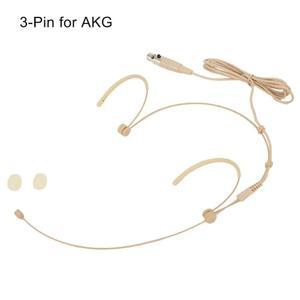 방송용 강의용 노래방 마이크 베이지 헤드 웨어 더블 이어 후크 헤드셋 3.5mm 3 핀 4 XLR 플러그 강사 아이돌 무대