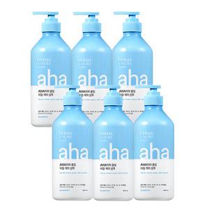 더마앤모어 아하 쿨링 비듬 케어 샴푸 600ml x6개