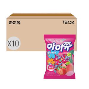 [일상점빵] 마이쮸 딸기복숭아 284g 10봉 1박스 대용량 간식