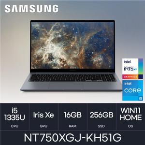 HMC / 삼성전자 갤럭시북4 / NT750XGJ-KH51G (D4 RAM 16GB / NVMe 256GB / WIN11H) / i5-1335U / FHD
