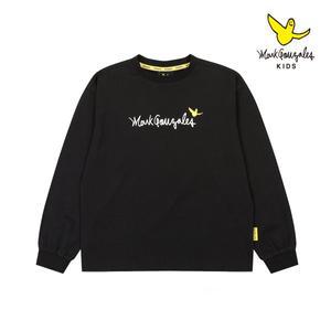 [마크곤잘레스키즈](하남점)엔젤 사인로고 에센셜 긴팔티-블랙