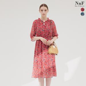 NNF 플라워 쉬폰 원피스