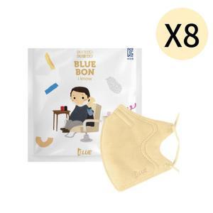 블루본 아이노우 마스크 어린이 소형 아이보리 30매X8
