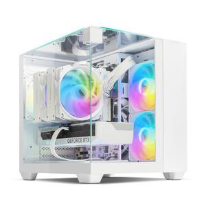 :다크플래쉬 darkFlash DCM33 RGB 미니타워 컴퓨터 PC 케이스 (화이트)