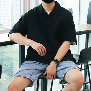 [우기브로]WMB 남자 빅사이즈 오픈카라 헨리넥 절개 아노락