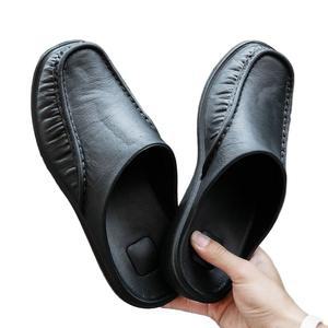 남자구두슬리퍼 가죽 블로퍼 뮬 남성 사무실 캐주얼 정장 키높이