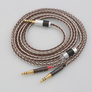 HIFI XLR 헤드폰 이어폰 케이블 BEYERDYNAMIC T1 T5P II 아미론 홈 데논 AH D600 D7100 헤드폰용 8 코어 4.4MM 3.5MM