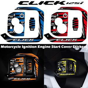 Honda Click 125i CLICK i V2 오토바이 점화 엔진 시동 커버 반사 스티커 모토 키 홀 데칼