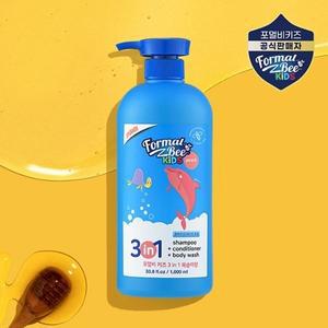 [포멀비] 키즈 3in1 올인원 샴푸 바디워시 복숭아향 1,000ml