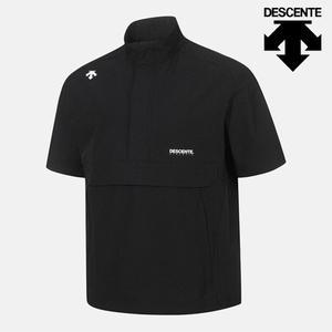 데상트 경량 스탠드넥 반팔 아노락 SP223TAN41BLK0 반팔티