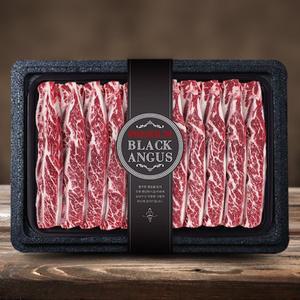 [인정식탁][냉동][리얼블랙] 블랙앵거스 LA갈비 2.4kg 선물세트 / 척숏립(미국산 초이스등급)