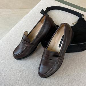 이네즈 매니시 통굽 단화 페니로퍼 여성로퍼 3cm