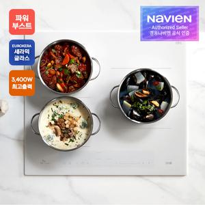 [SK매직] 파워부스트 3구 인덕션 전기레인지 화이트 IHR-B32P2