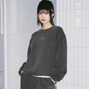 스몰 로고 피그먼트 스웨트 셔츠 3color