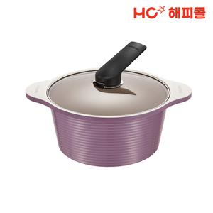 [본사직영] 해피콜 아르보 블랑 24cm 곰솥냄비 멜로우퍼플