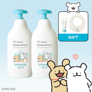 [궁중비책 x 몰티즈] 프리뮨 샴푸&바스 350ml x2개 +[증정] 샴푸캡, 샴푸앤바스 30ml