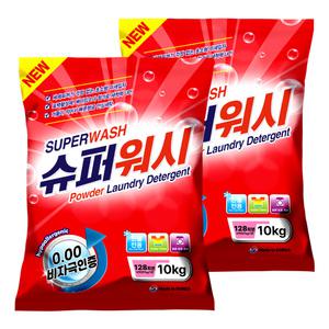 슈퍼워시 가루세제 10kgx2개 찬물 대용량 세탁세제
