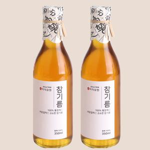 미식상회 100% 대용량 저온압착 참기름 350ml+참기름 350ml