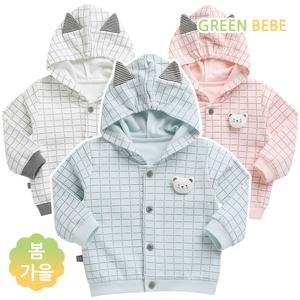아기옷 큐브 후드점퍼 봄가을 바람막이 잠바 등원복 외출복 돌 두돌 국내생산 영유아복