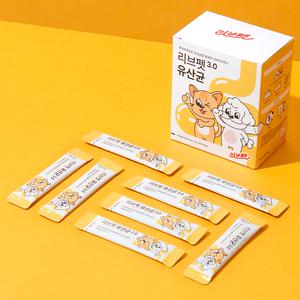 리브펫 유산균 강아지 고양이 면역력 변비 설사 스틱포 분말형 60g