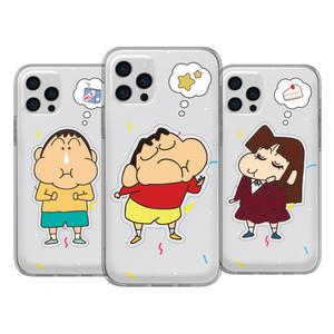 귀여운 짱구 친구들 냠냠 갤럭시 아이폰 투명 젤리케이스 스마트톡 / 핸드폰케이스 S2