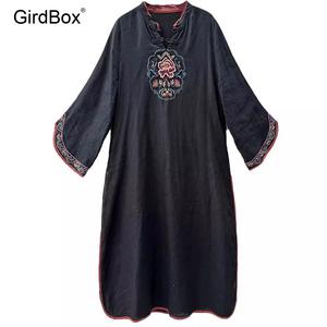 생활한복 개량한복 여름철릭원피스 GirdBox 자수 허리치마 데일리