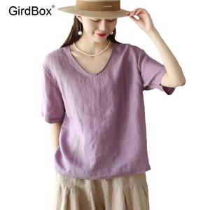 여름철릭원피스 GirdBox 생활한복 개량한복 V넥 린넨 허리치마