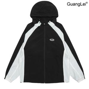 남성바람막이 GuangLei CORTEIZ 악마섬 자수 바람막이 자켓 커플 인스타 스타일
