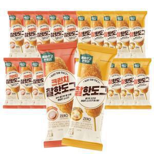 올바르고반듯한 크런치핫도그 75g 10봉 + 찰핫도그 80g 10봉 (총 20봉)