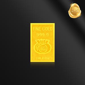 [골드피아] 24K 행운의 순금 복주머니 골드바 (순도 999.9)