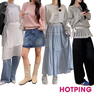 [핫핑] S~4XL/봄 신상.베스트/롱스커트/미니스커트/미디/벌룬/레이스/캉캉/프릴/플리츠