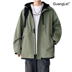 남자자켓 여성용 GuangLei 초경량 바람막이 아노락 후드 집업 캐주얼 아웃도어 자켓
