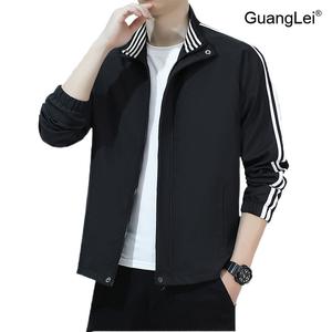남성바람막이 GuangLei 스탠드칼라 아노락 자켓 봄 가을 간절기용 초경량 우븐 재킷