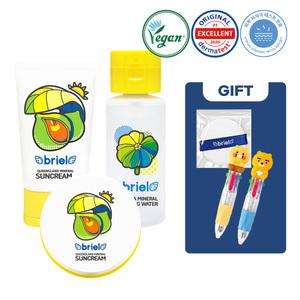 브리엘  퀸즈랜드 썬크림 70ml+퀸즈랜드 썬팩트 15g+병풀 클렌징워터 250ml