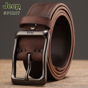 JEEP 남성 정장 캐주얼 통가죽 벨트