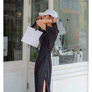 [다바걸]밀릿버튼원피스