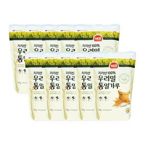 사조해표 지리산 우리밀 통밀가루 750g x 10개