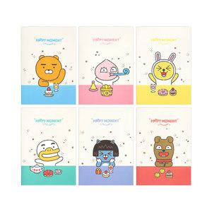 카카오프렌즈 유선 제본 노트 1권 줄 선 캐릭터 공책 디자인랜덤