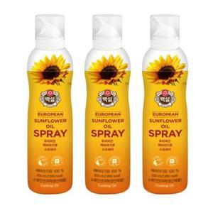 백설 유러피안 해바라기유 스프레이오일 200ml x 3개