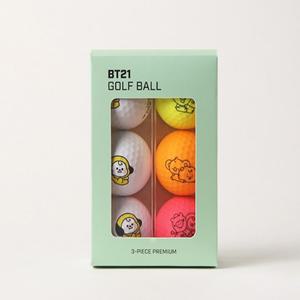 [하프클럽/패션스토리]BT21 무광 골프공 하프다즌 캐릭터볼 3p