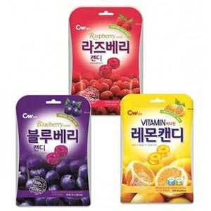 달콤사탕 청우 라즈베리맛블루베리맛 레몬캔디 100gx20개입 캔디 사탕 과일맛캔디