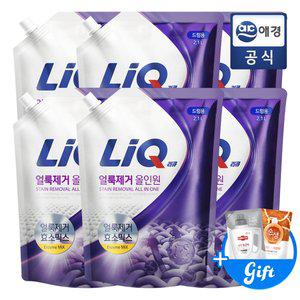 [리큐] 얼룩제거 올인원 세탁세제 리필 2.1Lx6개 드럼+ 400ML 증정
