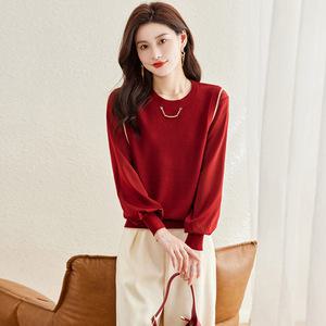 여성 상의 페이크투피스 셔츠 니트 긴팔 작은 가을 루즈핏 빅사이즈 캐쥬얼 봄 여자