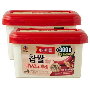 해찬들 찹쌀 태양초 고추장 1.8kg x2개