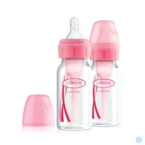 닥터브라운 내로우넥 PP 아기 젖병 핑크 120ml X2P
