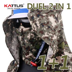 KATTUS 국내최초 2in1 안전모 햇빛가리개 2pcs 1set  모자형 메쉬 넥워머 바라클라바 현장용 자외선차단 햇빛가리개 mask uv차단 골프 등산마스크 목토시 바라클라바